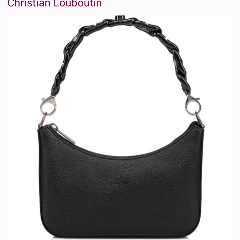 Christian Louboutin Black Textured Shoulder Bag